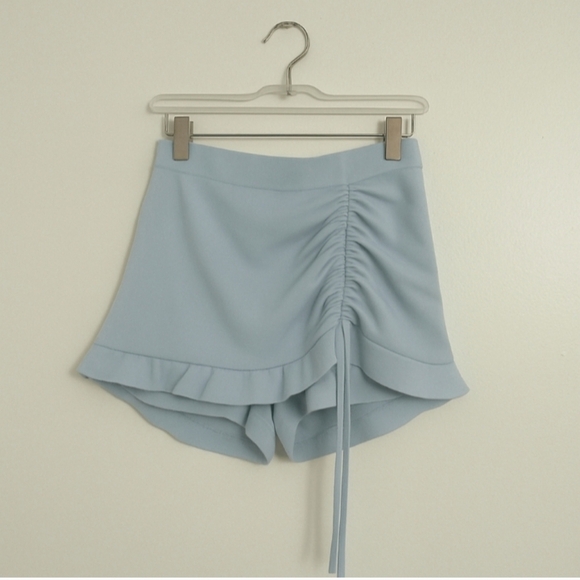 None Pants - Sky Blue Women's Ruched Skorts